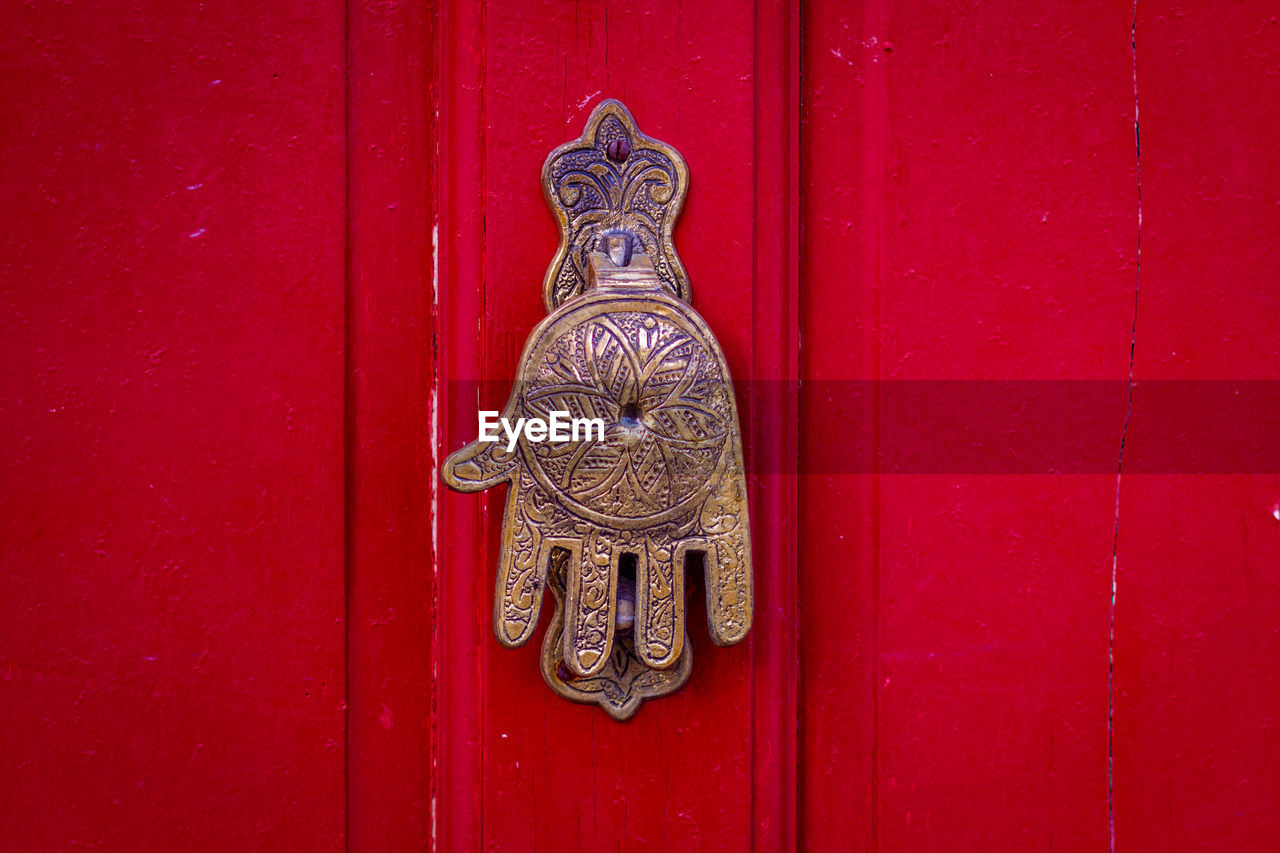 Moroccan style hand of fatima as a door knocker 