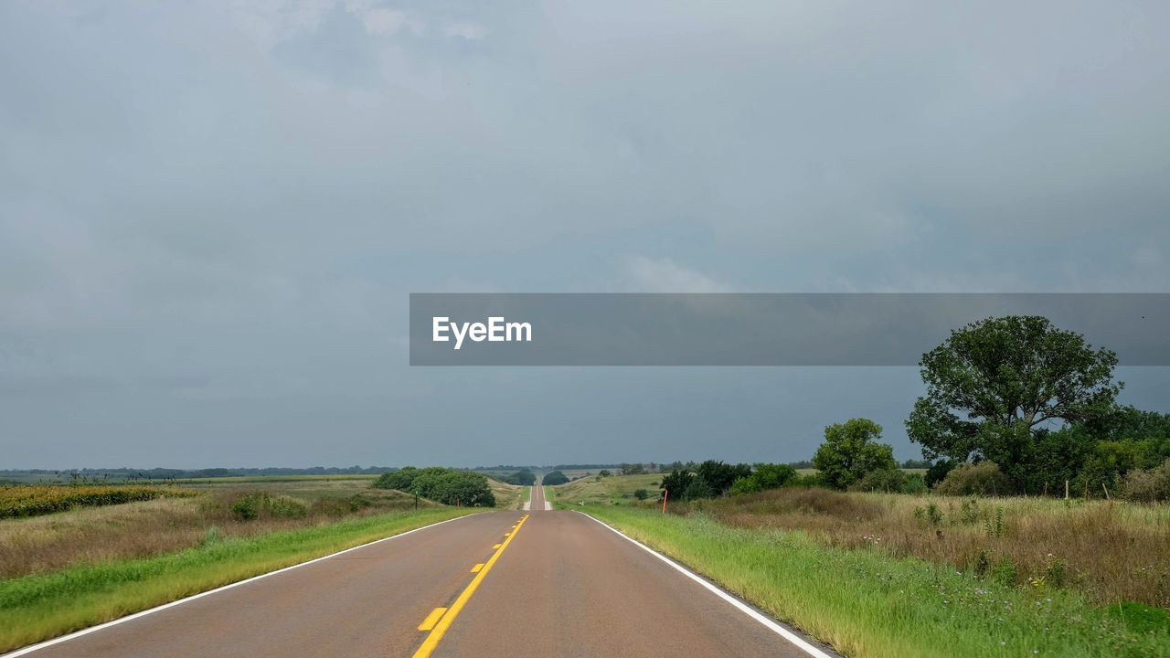 EMPTY ROAD ALONG LANDSCAPE