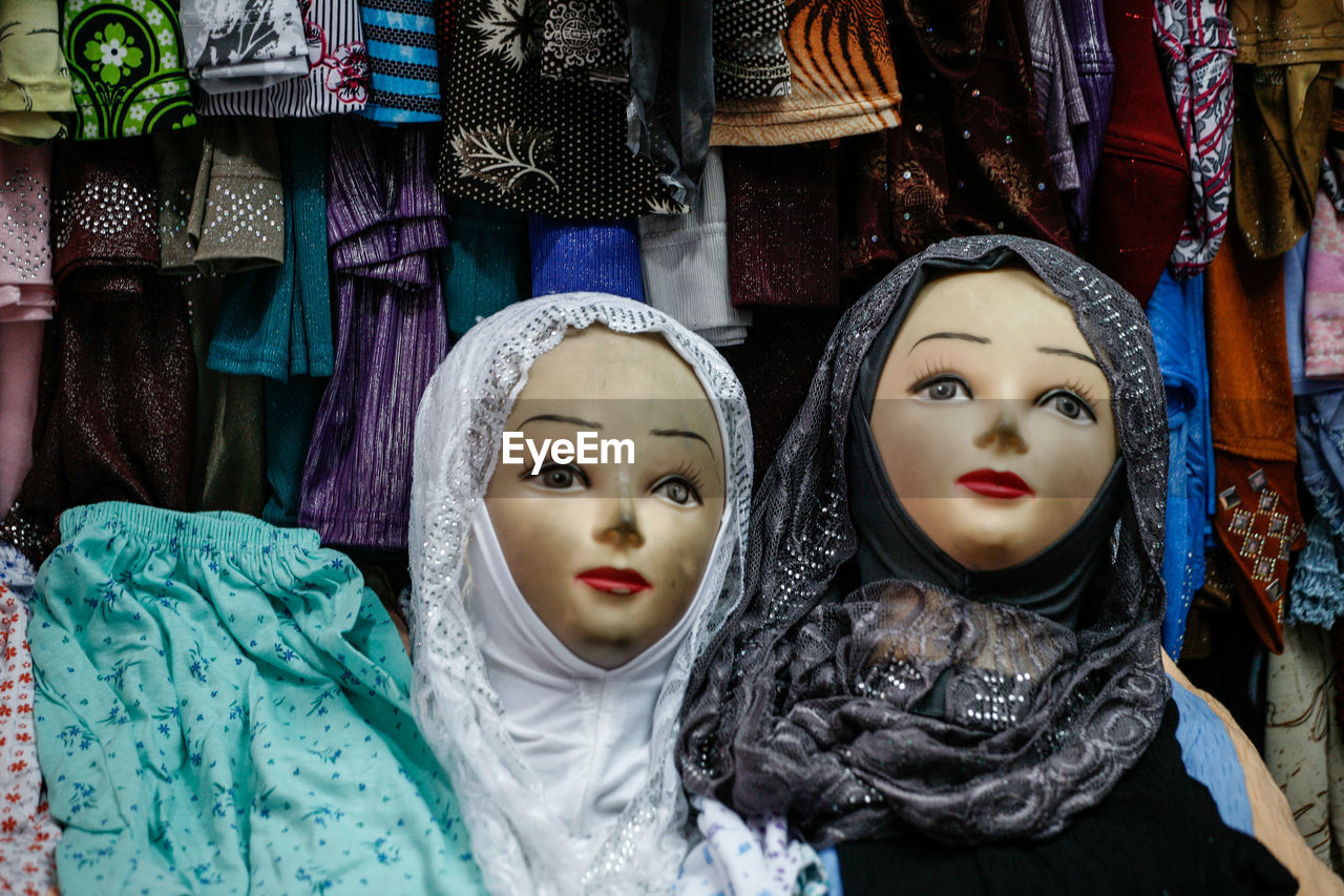 FULL FRAME SHOT OF MANNEQUIN IN MARKET