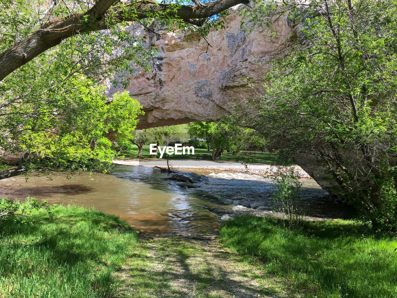 SCENIC VIEW OF RIVER FLOWING THROUGH ROCKS