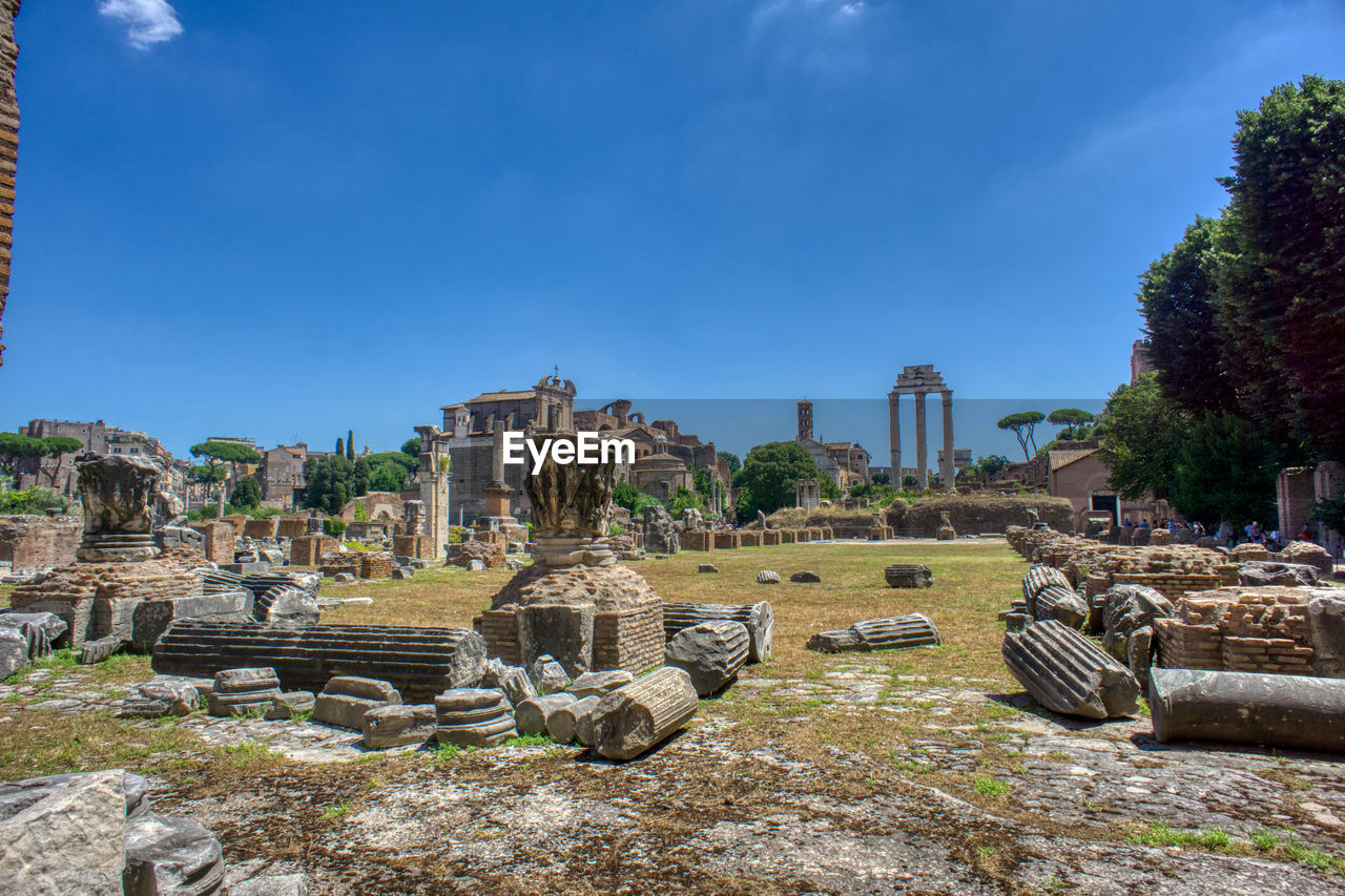 View of old temple against sky