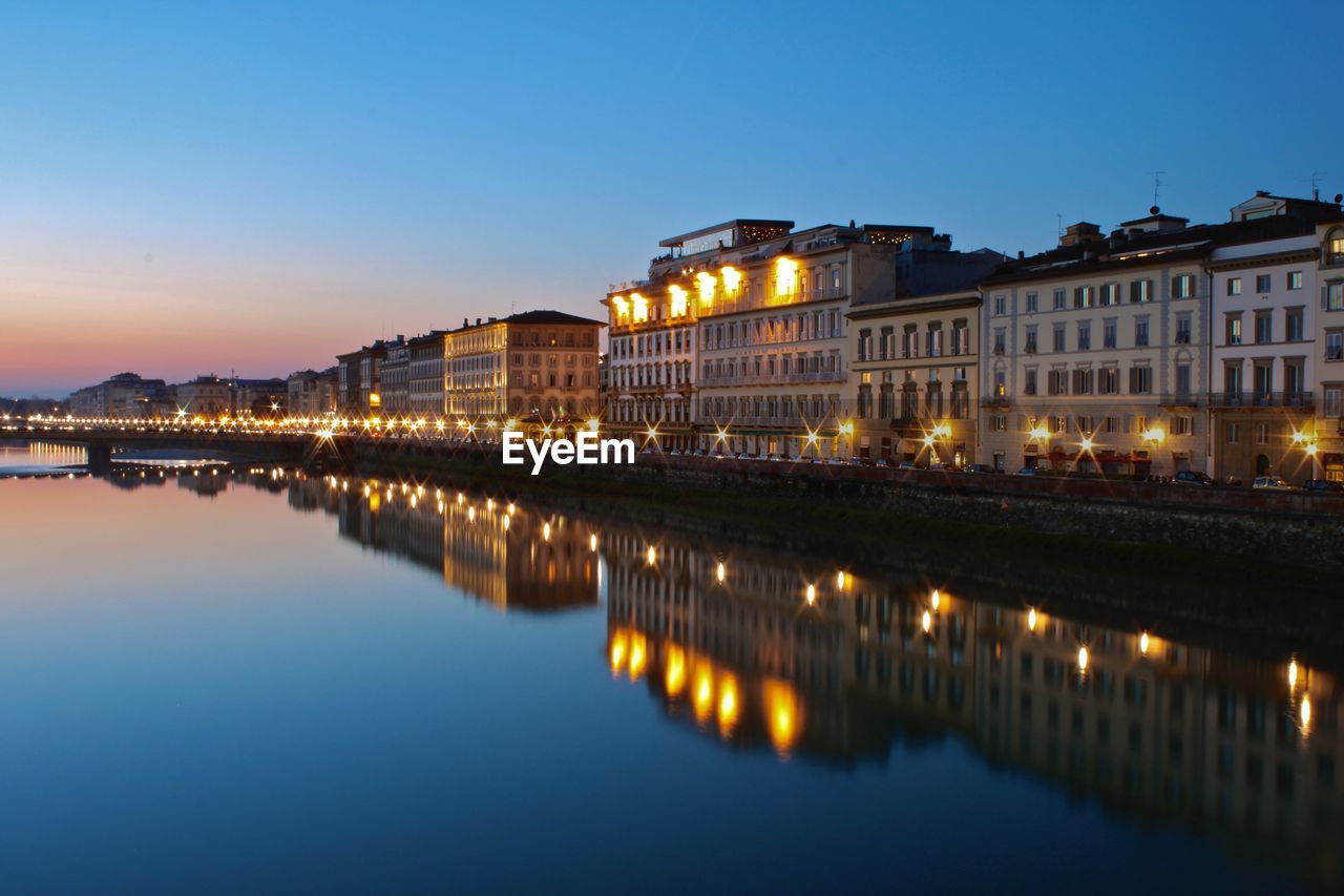 View of river with buildings in background