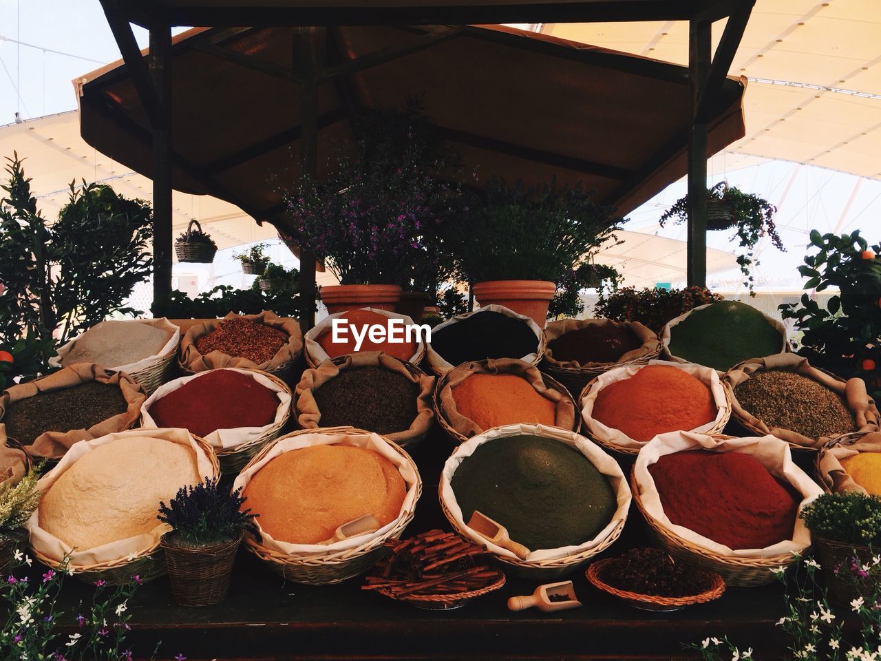 Spices in market for sale