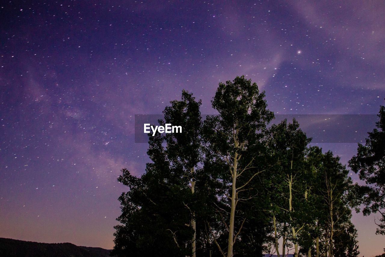 Low angle view of star field