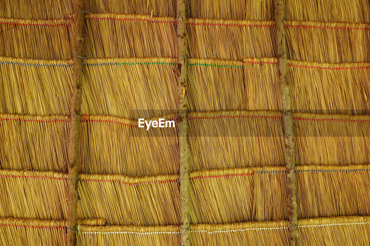 FULL FRAME SHOT OF PATTERNED TIED UP OF YELLOW PATTERN