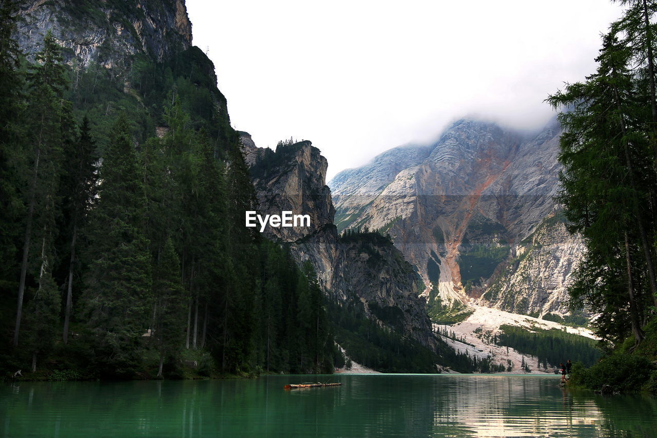 Scenic view of pragser wildsee - lago di braies