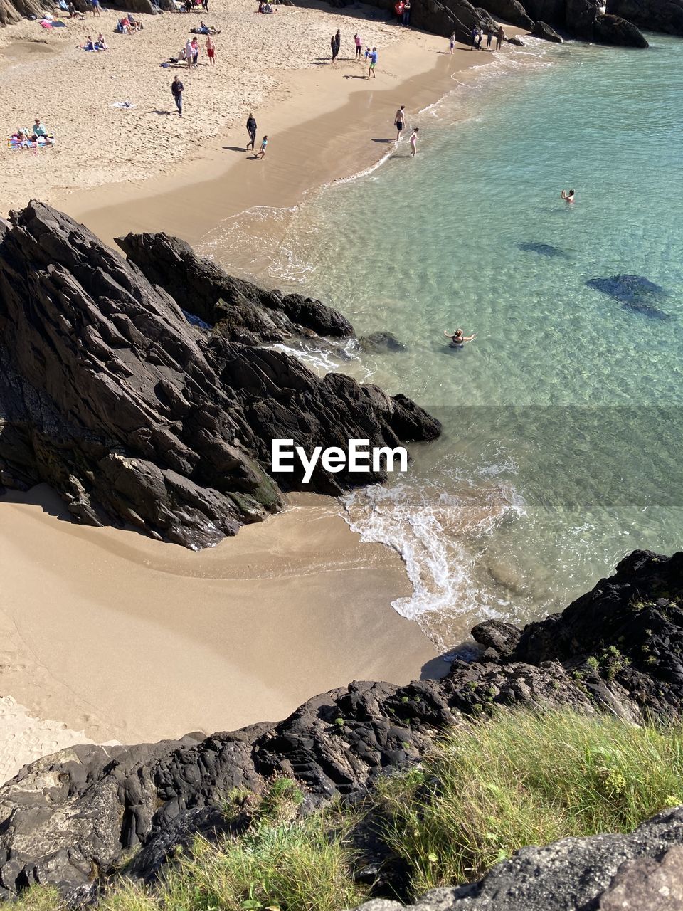 Summer beach scene in kerry 