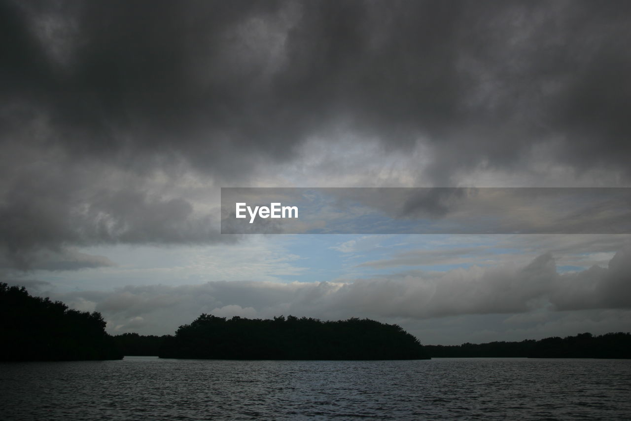 VIEW OF SEA AGAINST CLOUDY SKY