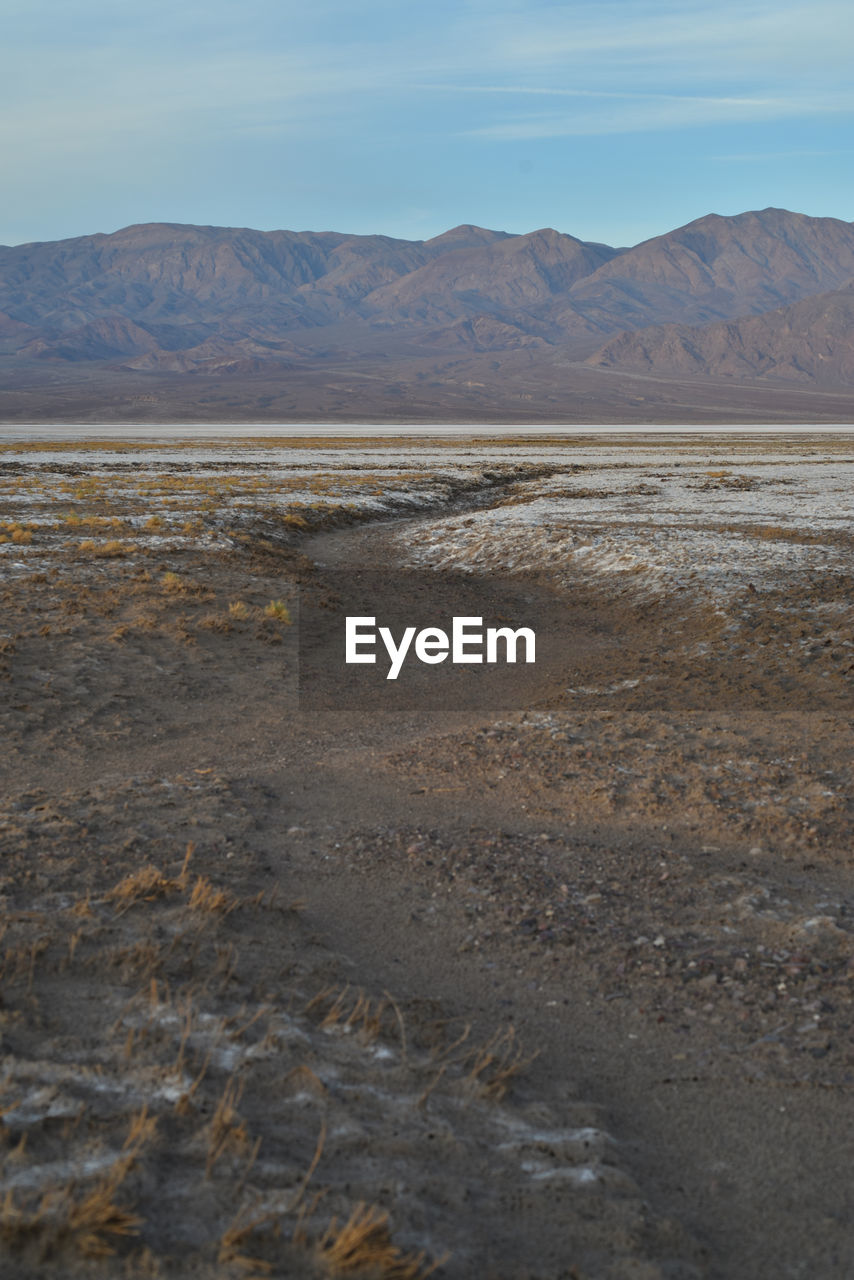 SCENIC VIEW OF DESERT LANDSCAPE AGAINST SKY