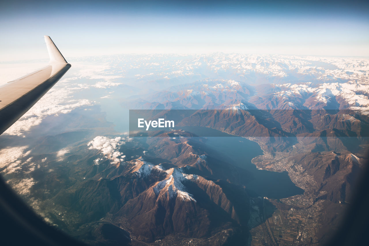 AERIAL VIEW OF MOUNTAIN RANGE