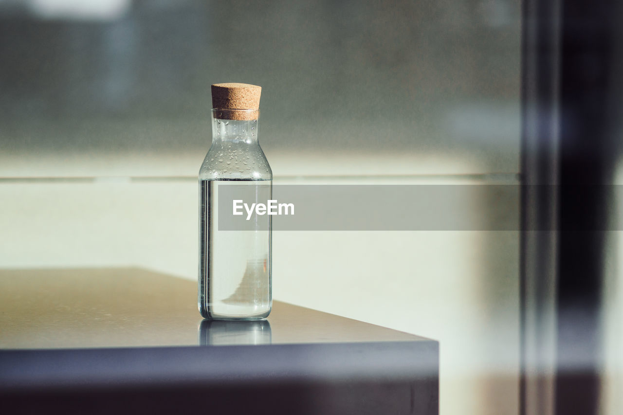 Close-up of bottle on table