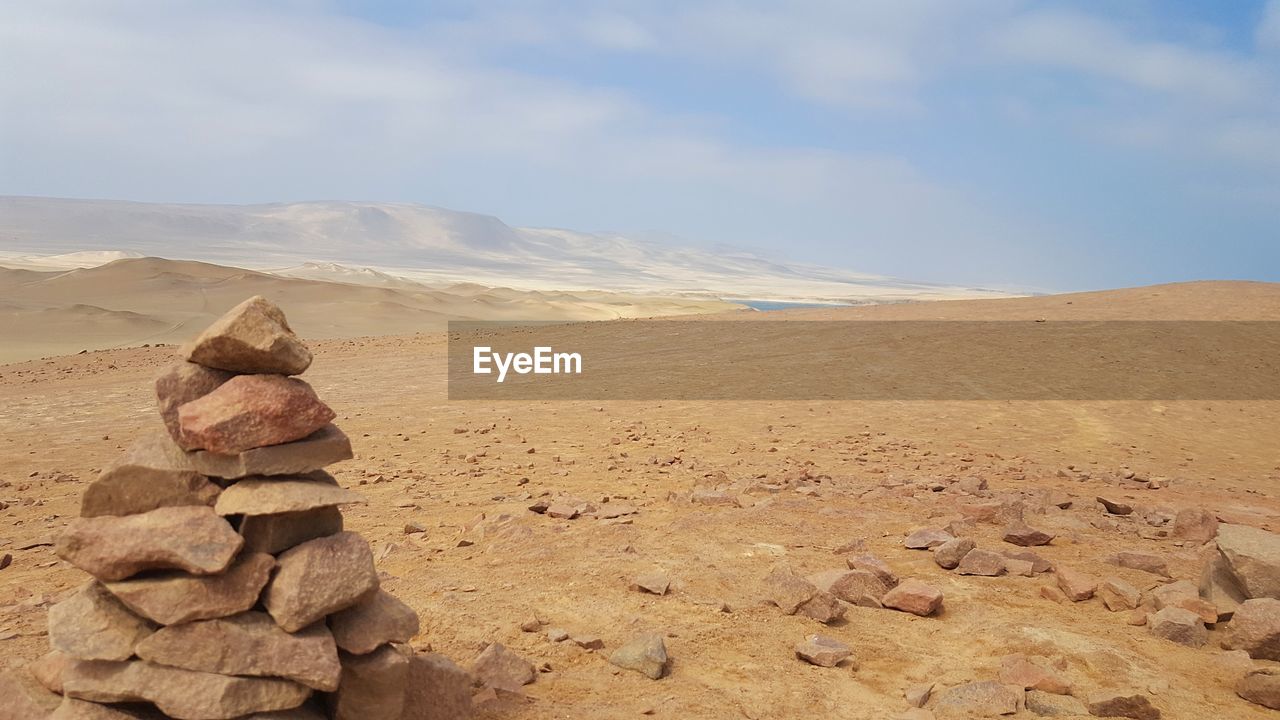 Scenic view of desert against sky