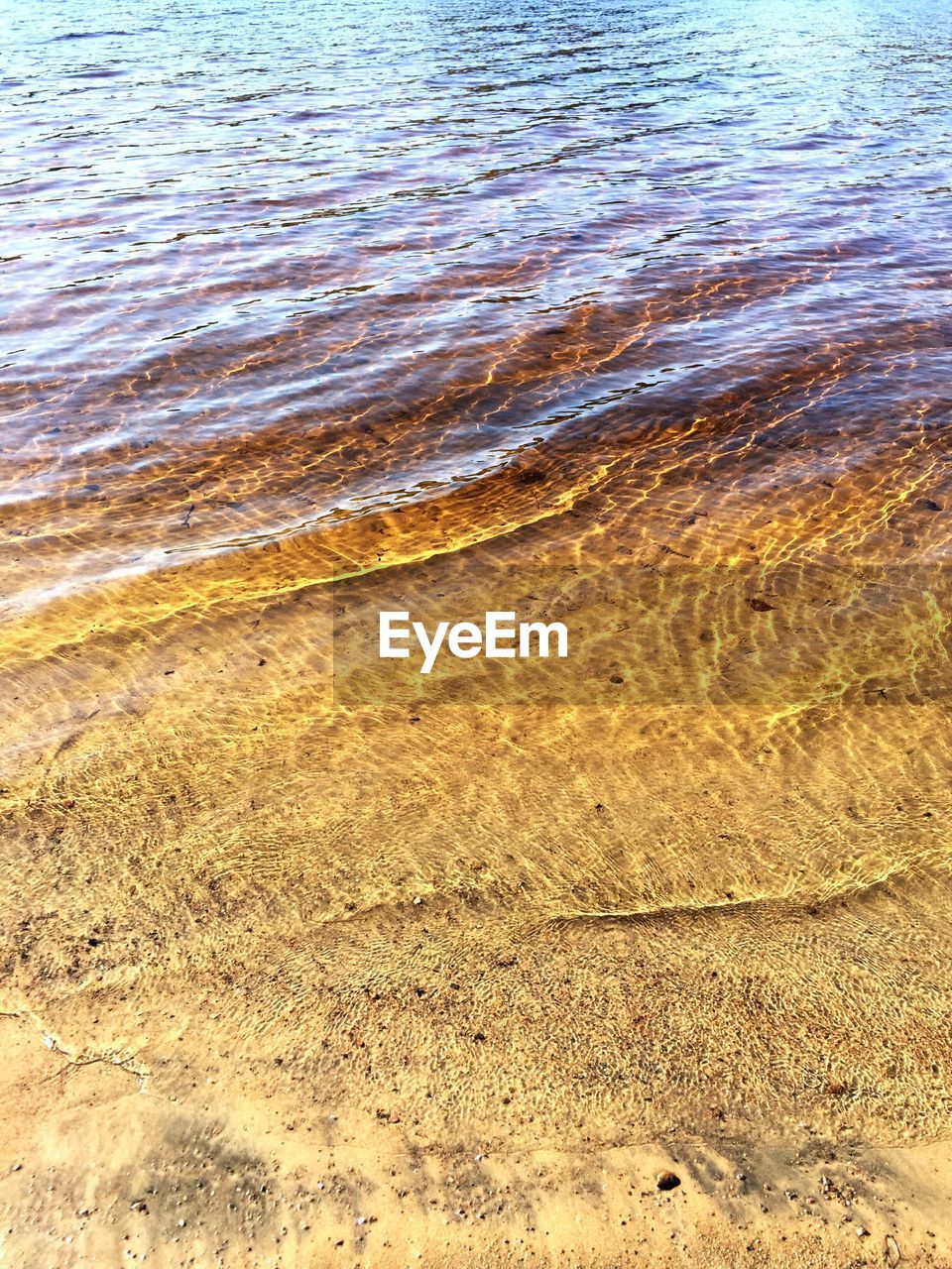 High angle view of shore at beach