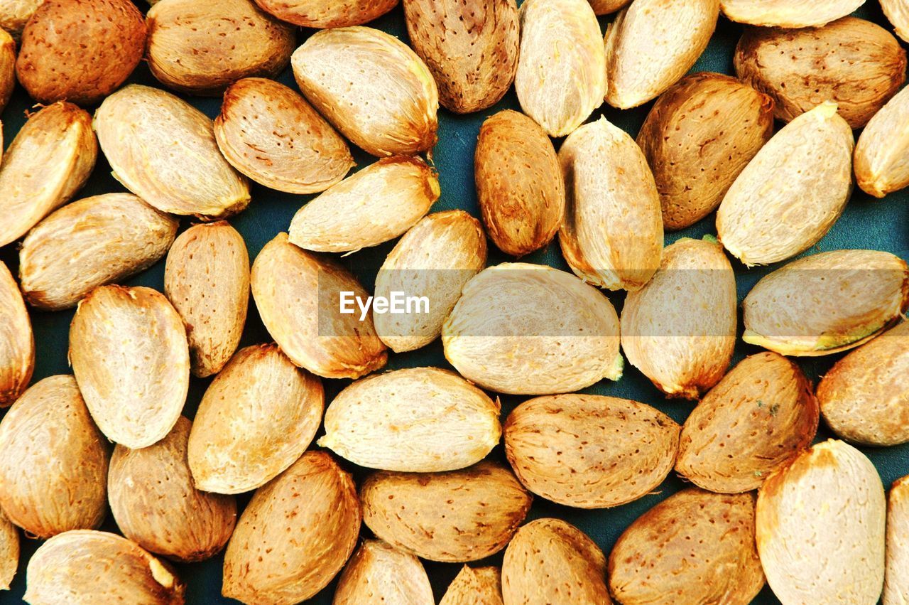 Full frame shot of almonds