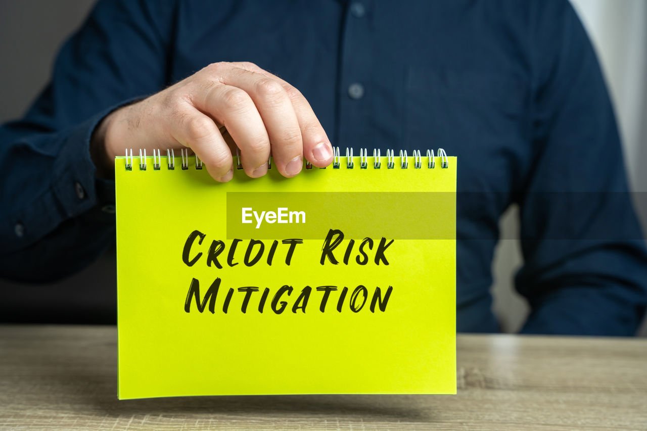 Credit risk mitigation concept. minimizing the risk of losing money due to failure to fulfill 