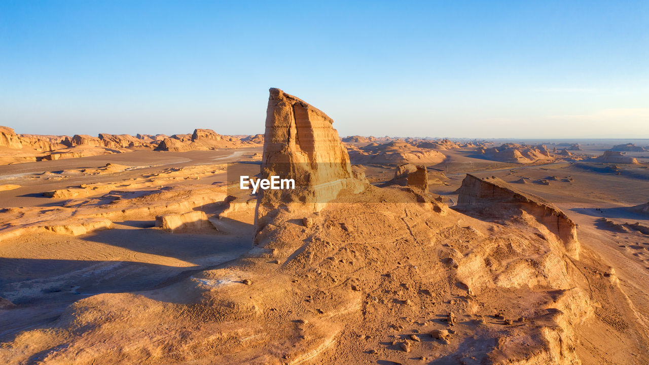 Panoramic view of desert against sky