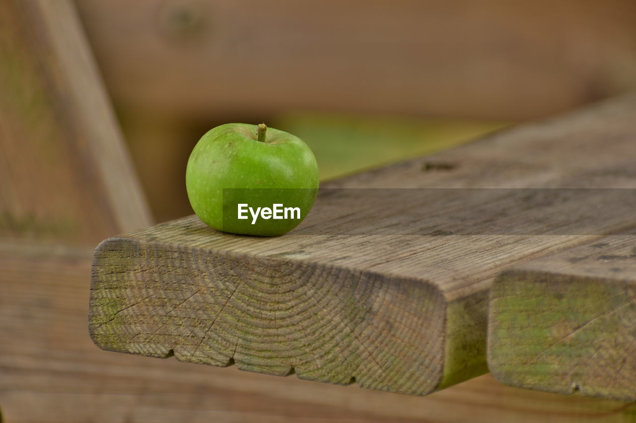 Close-up of apple on table