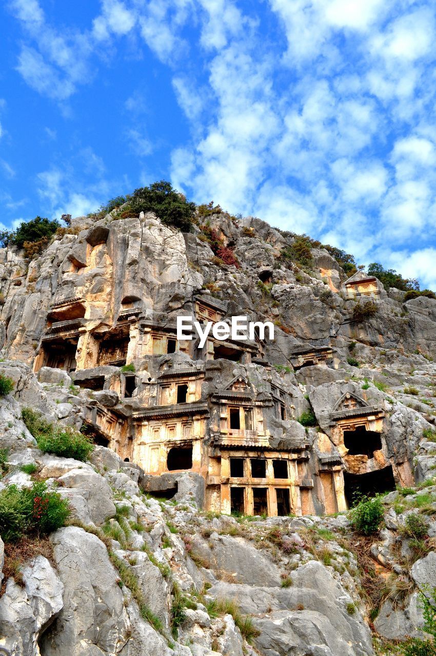 LOW ANGLE VIEW OF OLD RUIN BUILDING