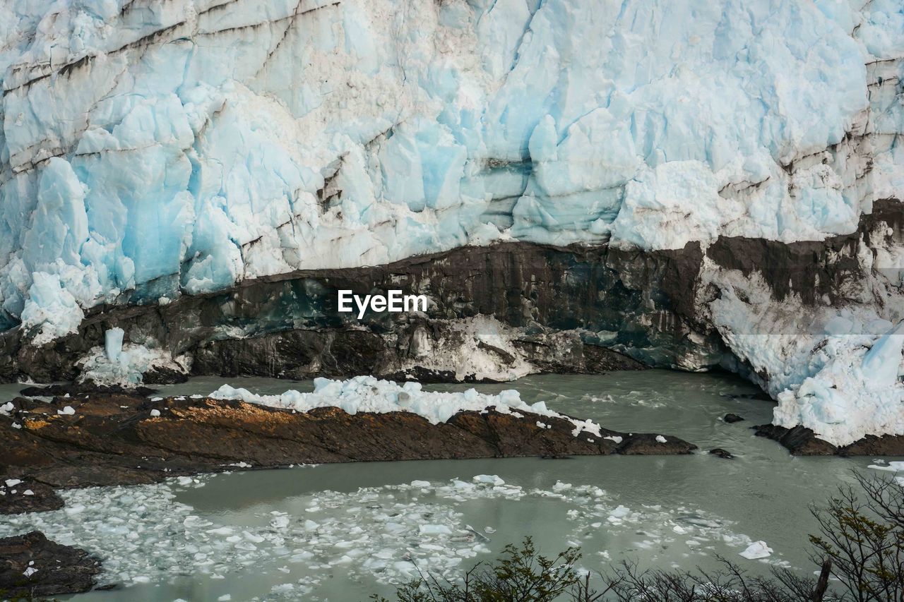 Scenic view of melting glacier