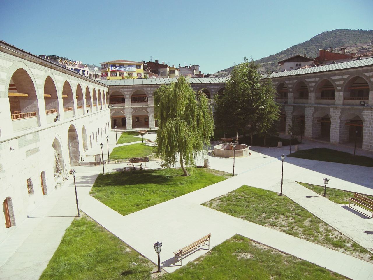 VIEW OF BUILDINGS IN LAWN