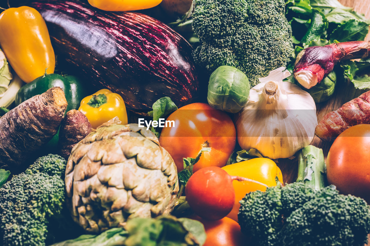 Close-up of vegetables for sale in market