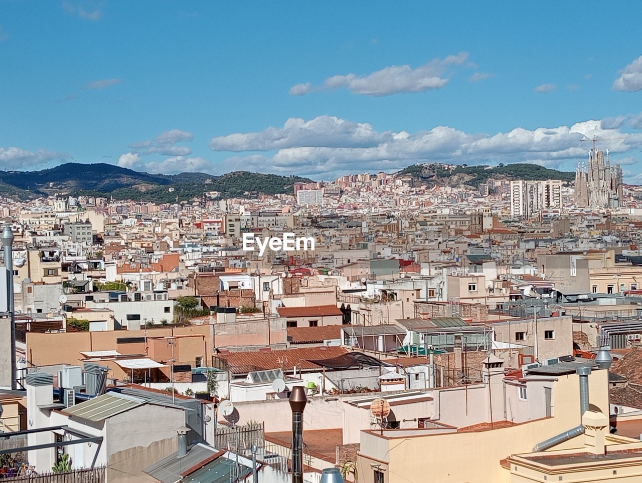 high angle view of cityscape against sky