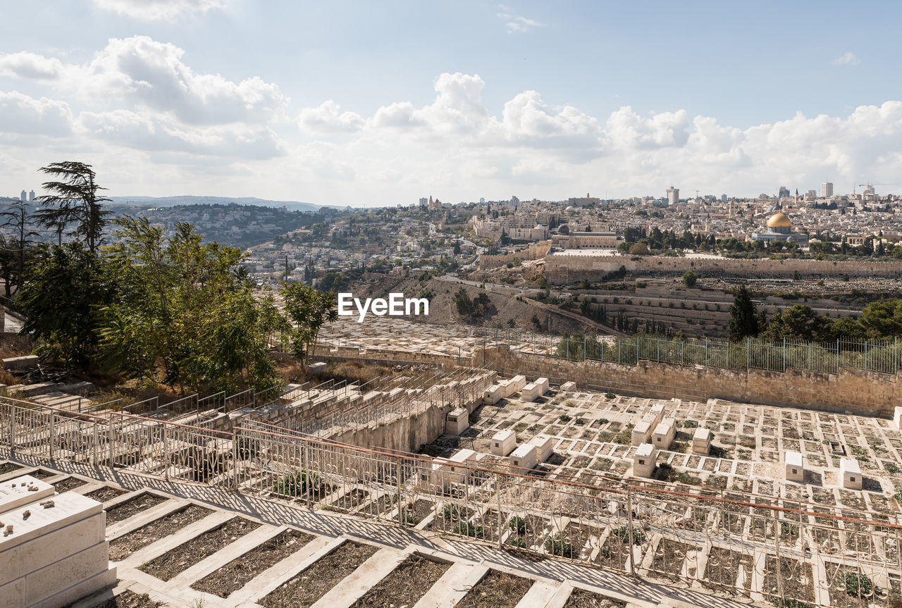 HIGH ANGLE VIEW OF TOWNSCAPE