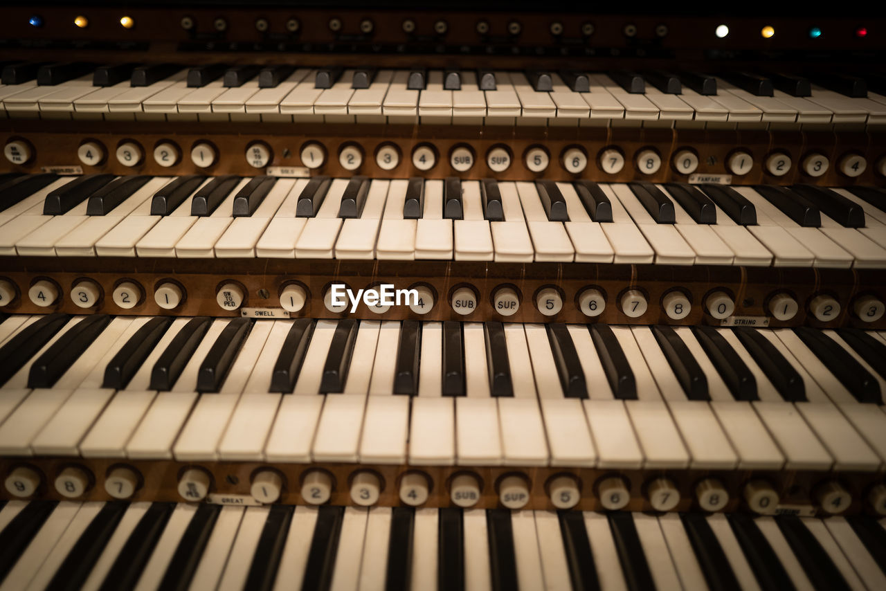 Full frame shot of piano keys