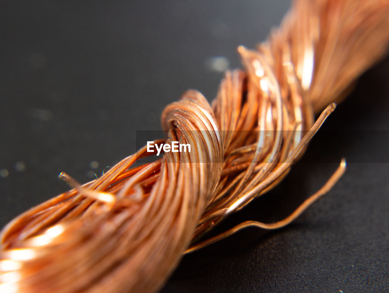 Macro of shining copper wires