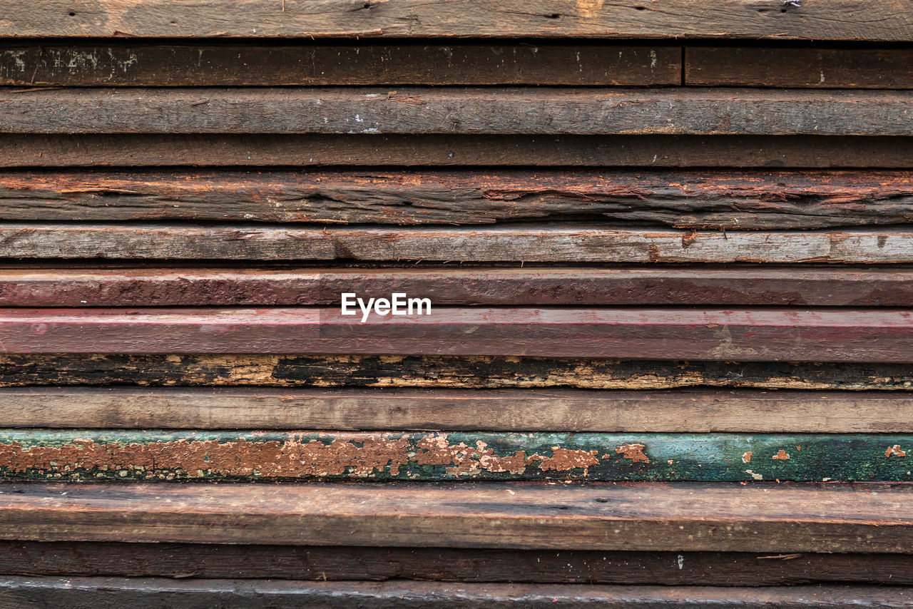 Full frame shot of weathered wooden planks