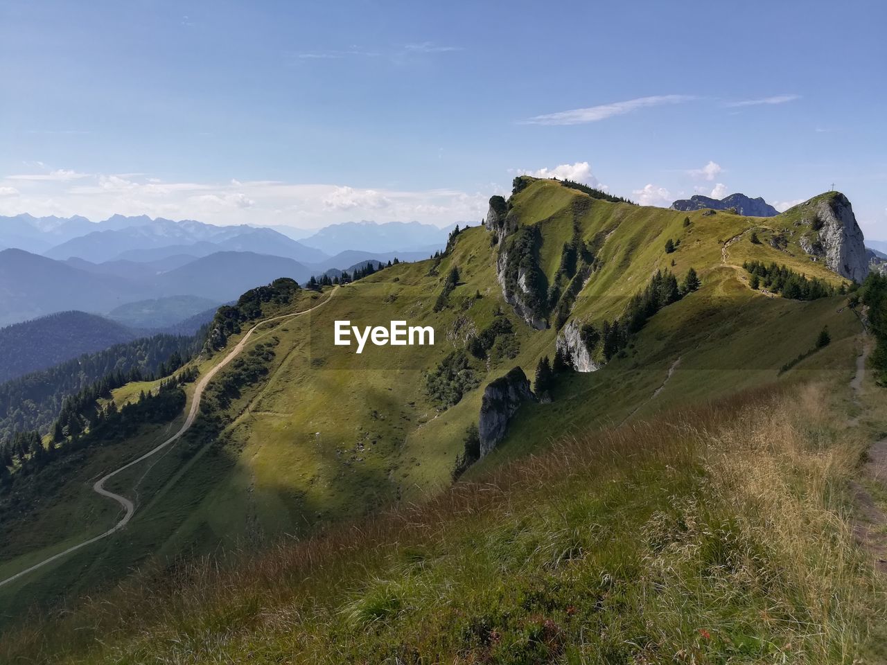 Panoramic view of mountains against sky