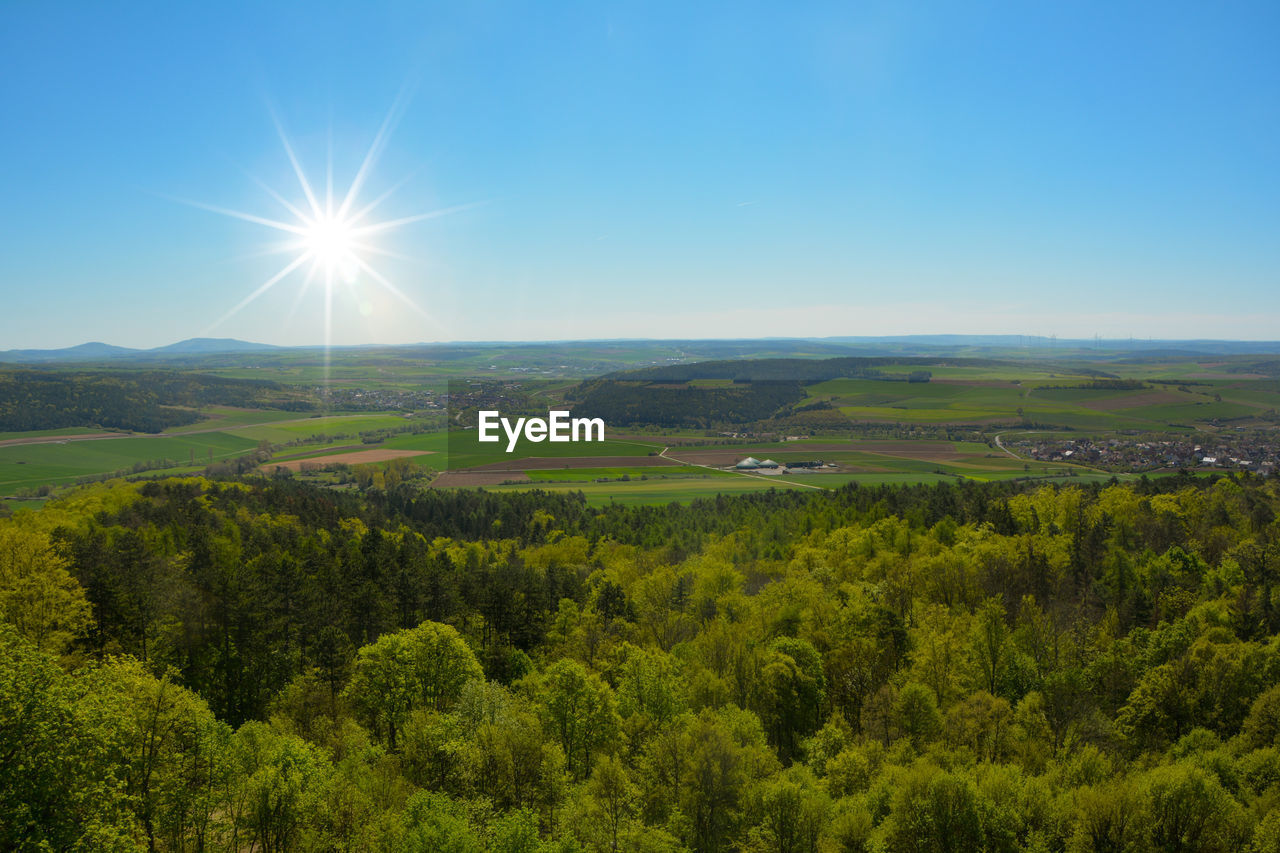 Scenic view of landscape against clear sky