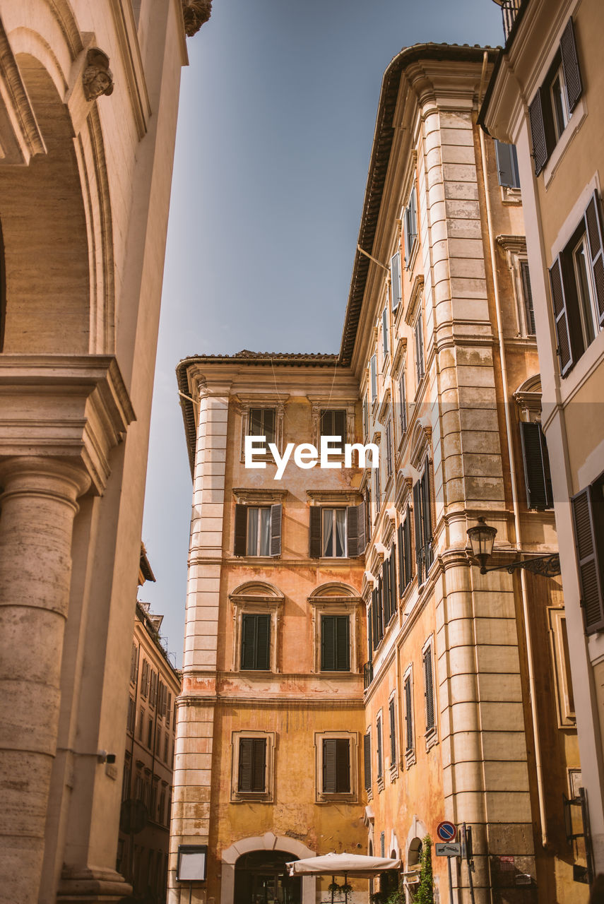 low angle view of buildings in city