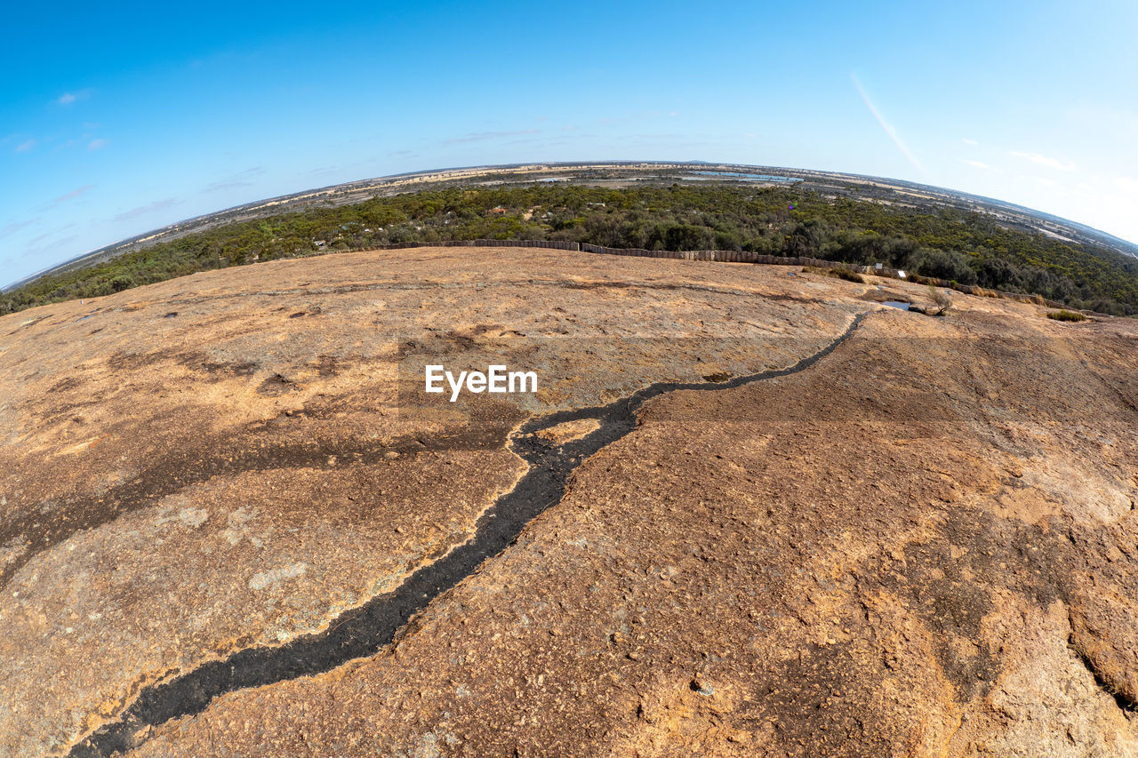 HIGH ANGLE VIEW OF LAND AGAINST SKY