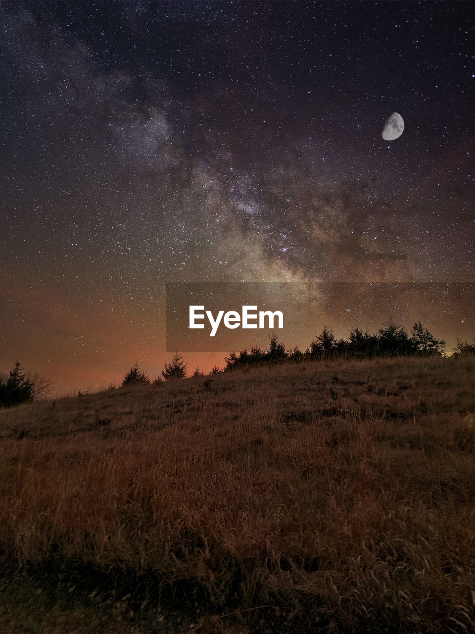 Night fall in the mountains