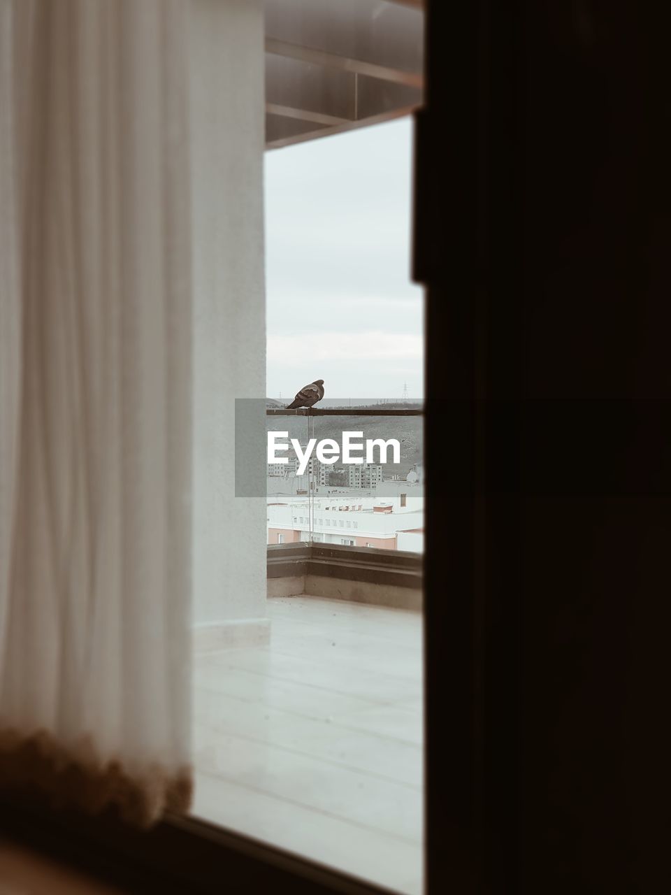 VIEW OF SEA SEEN THROUGH WINDOW