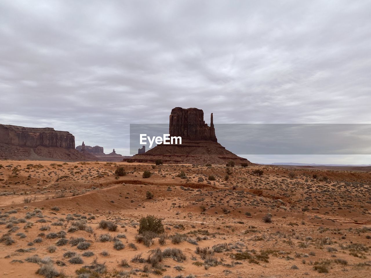 rock formations in desert against sky