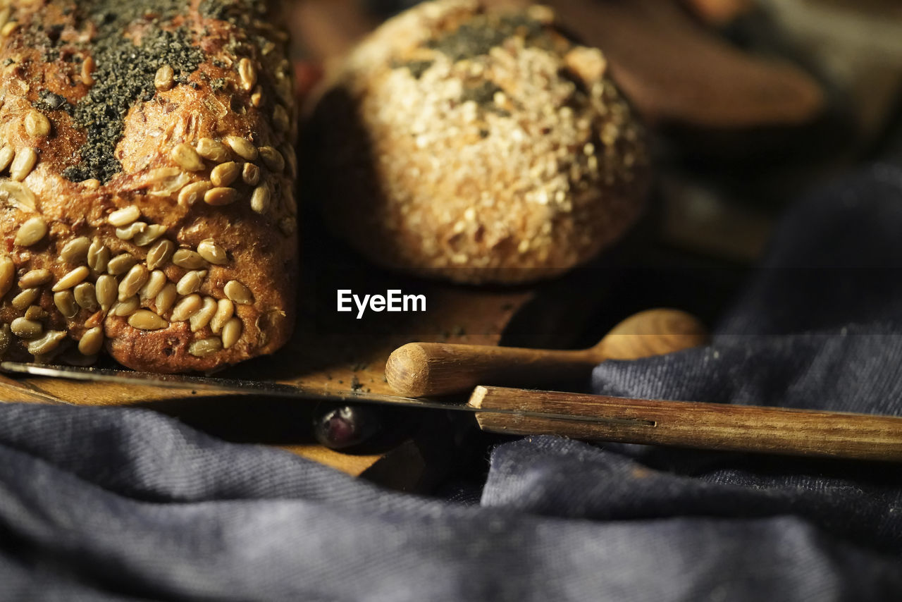 Close-up of food on table