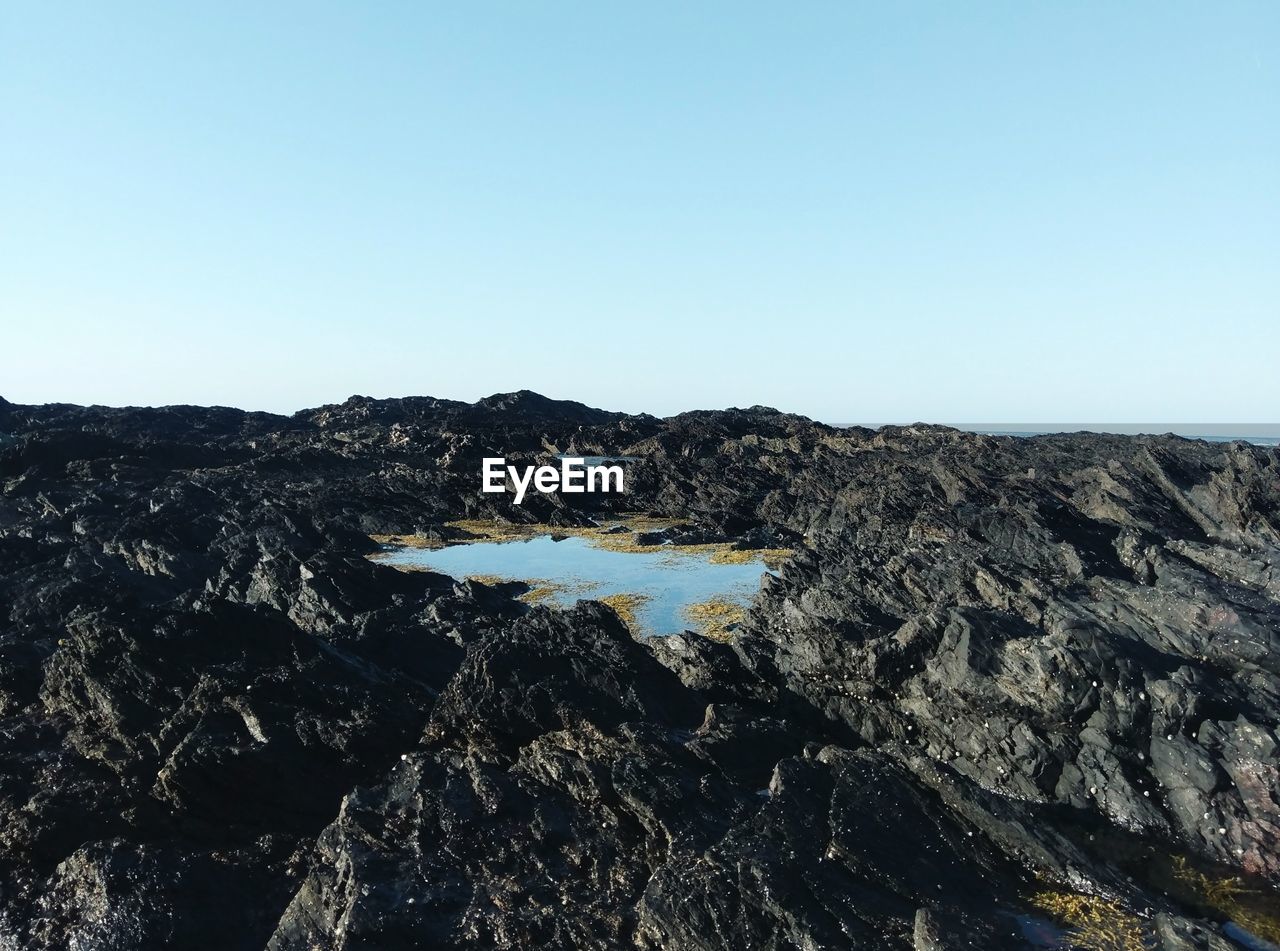 SCENIC VIEW OF ROCK FORMATION AGAINST CLEAR SKY