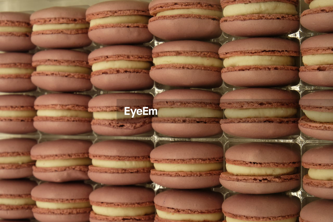 Full frame shot of macaroons