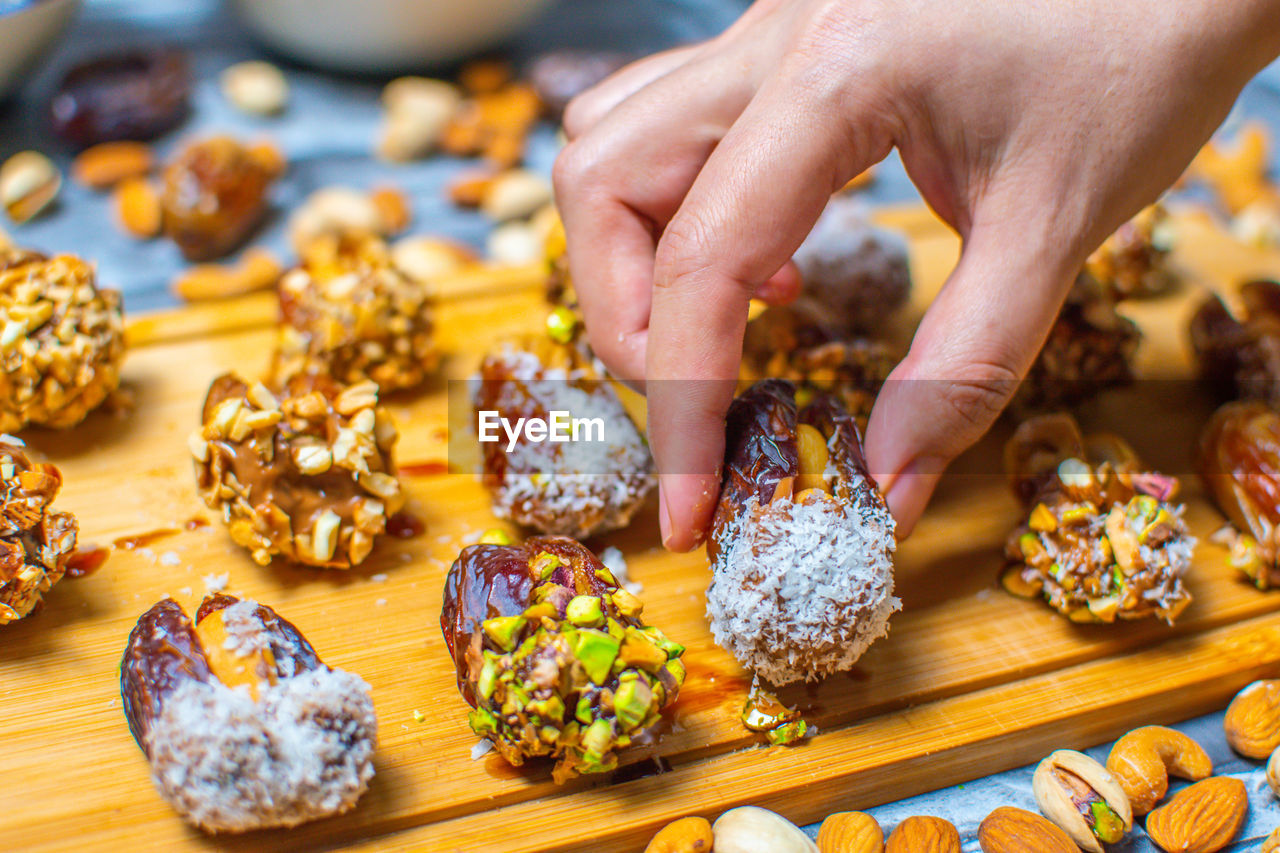 Healthy stuffed dates superfood