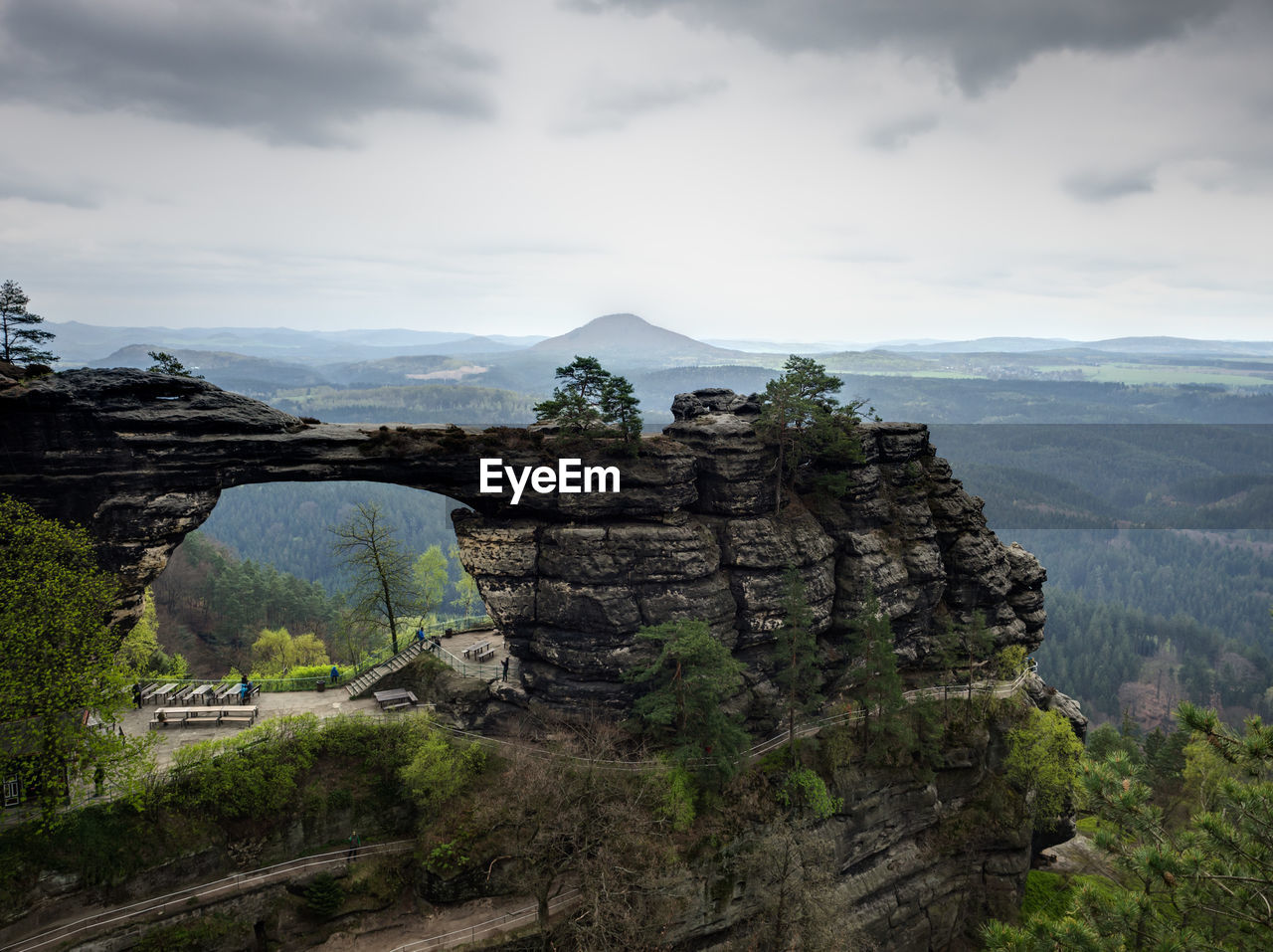 PANORAMIC VIEW OF LANDSCAPE AGAINST CLOUDY SKY