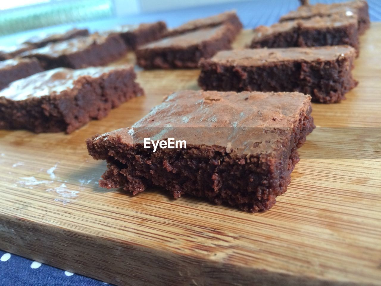Close-up of chocolate brownies