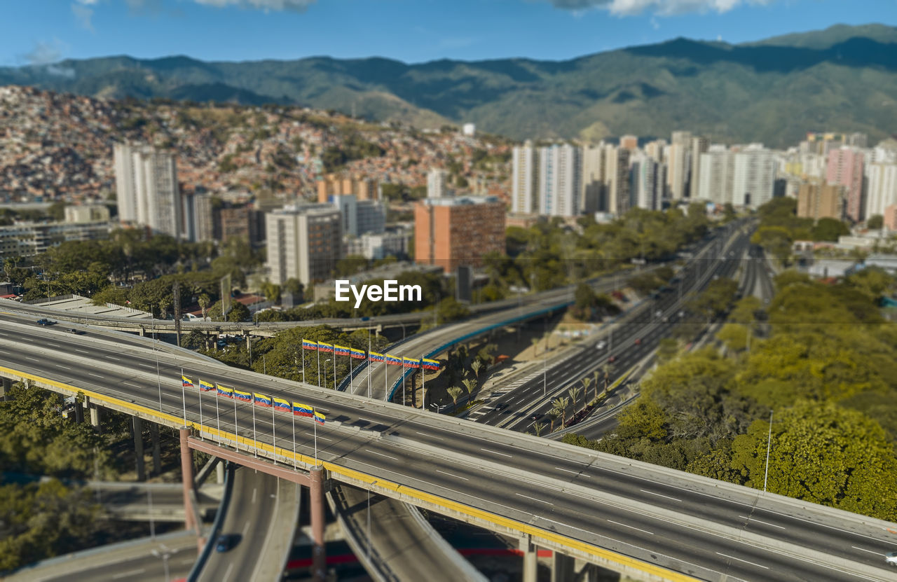 Panoramic view of francisco fajardo highway in caracas, venezuela.