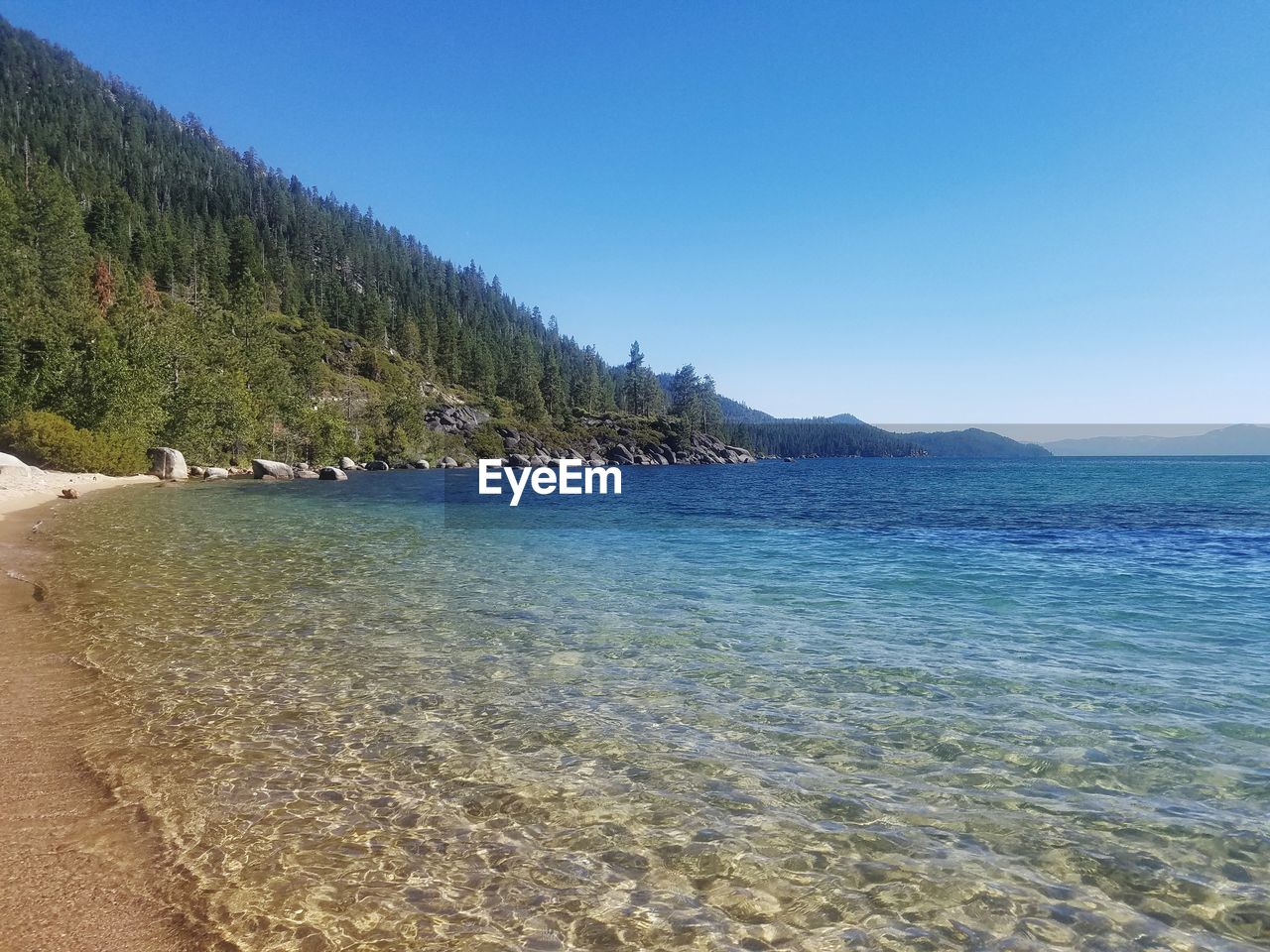 A view of lake tahoe from secret beach
