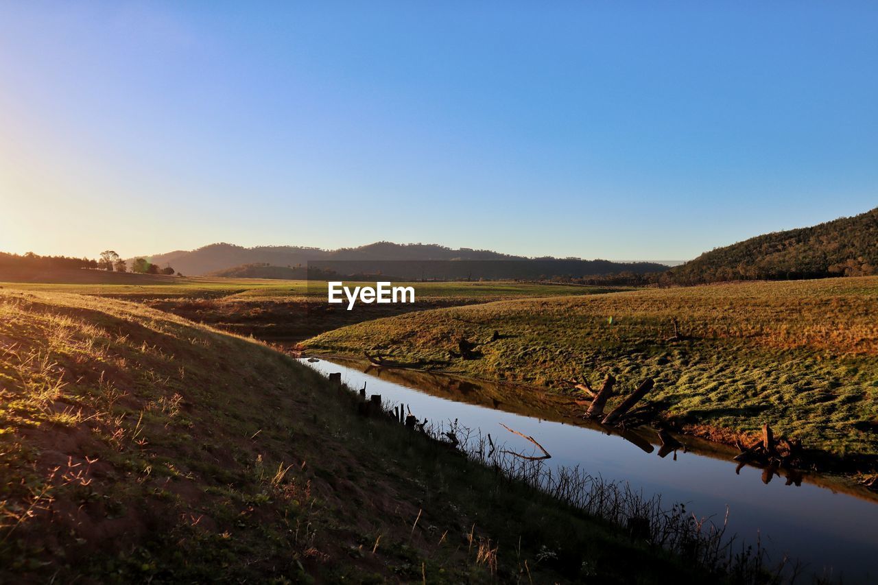 SCENIC VIEW OF LANDSCAPE AGAINST CLEAR SKY