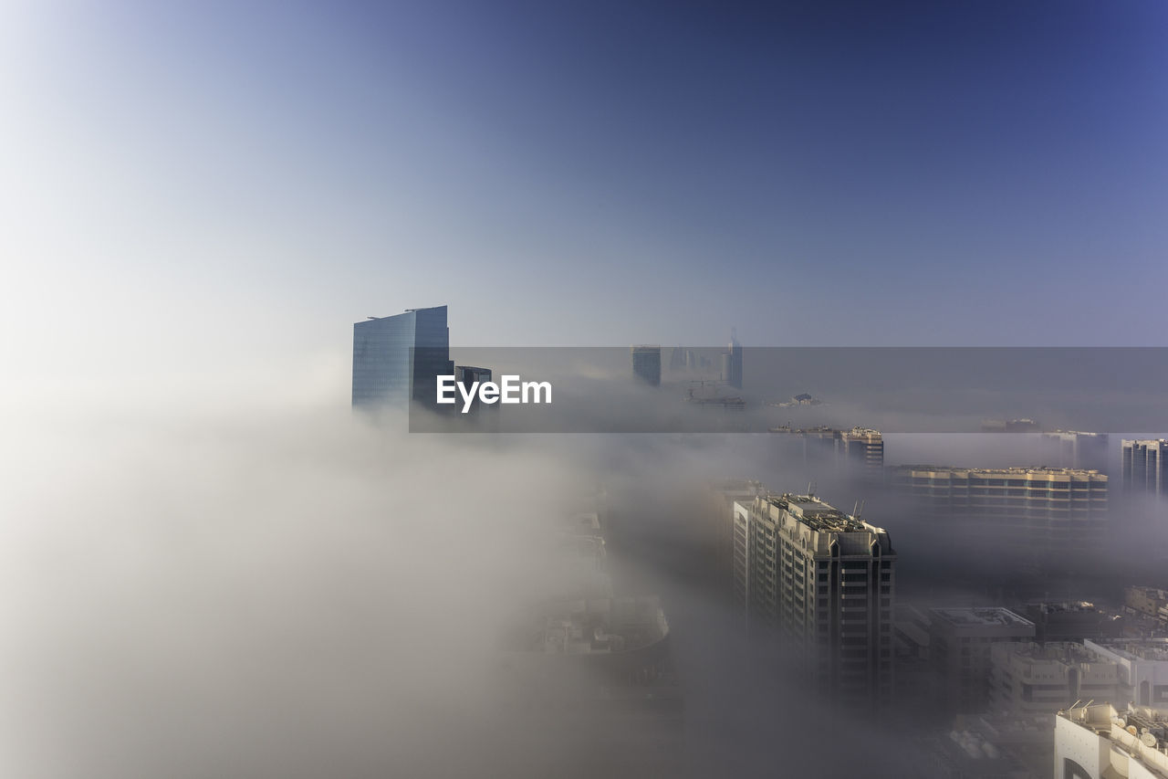 Foggy morning over abu dhabi