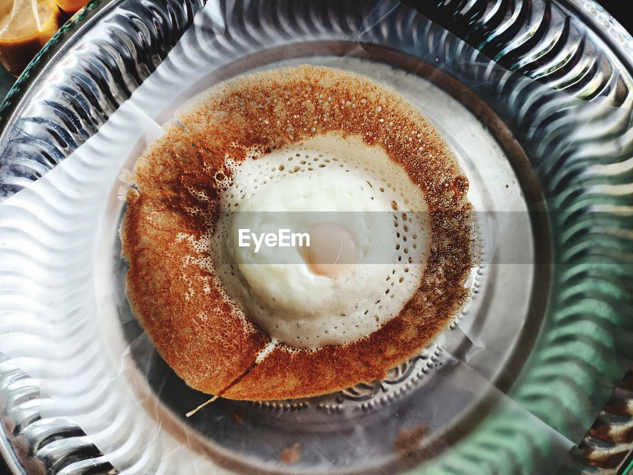 High angle view of coffee on table