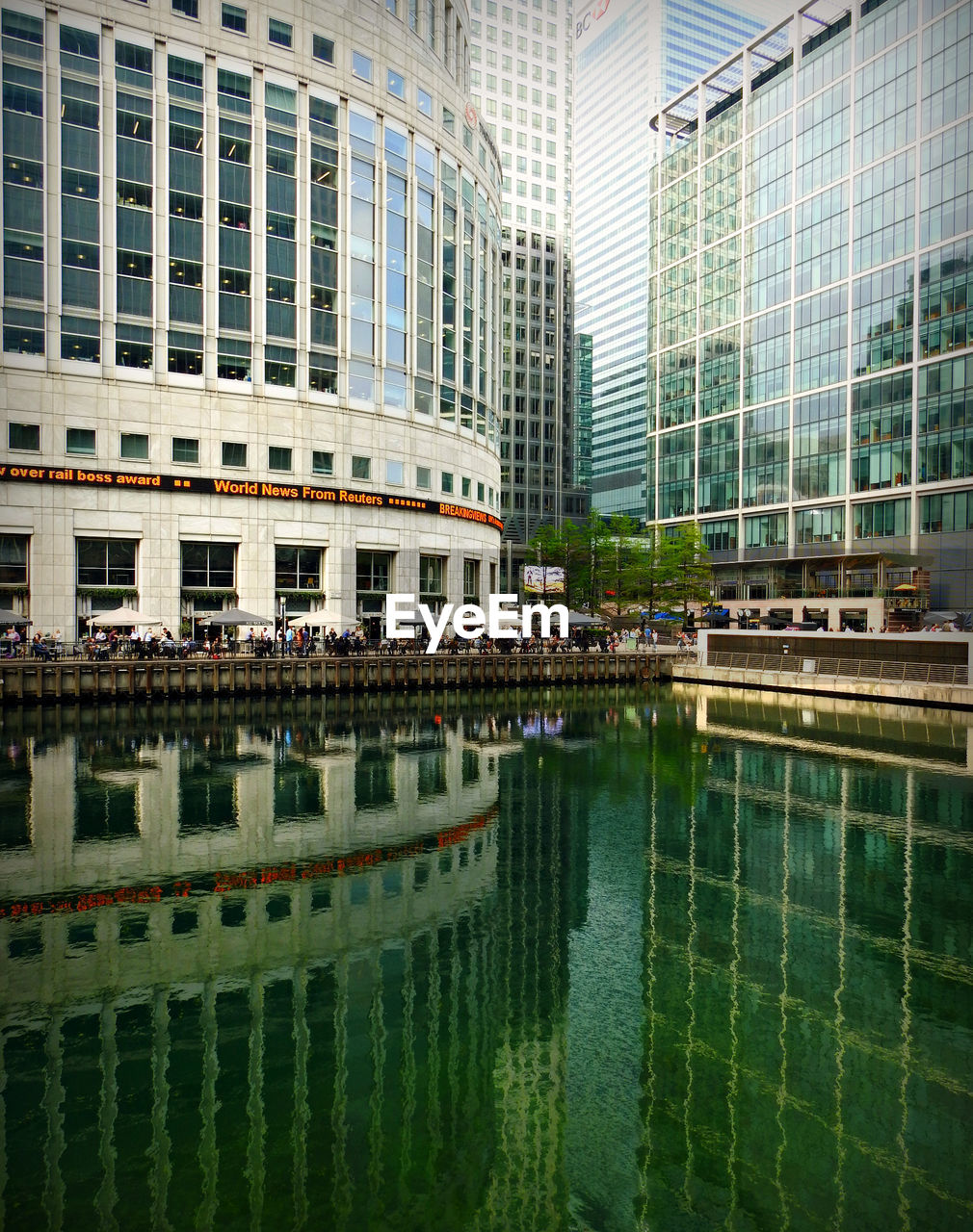 Reflection of buildings in canal