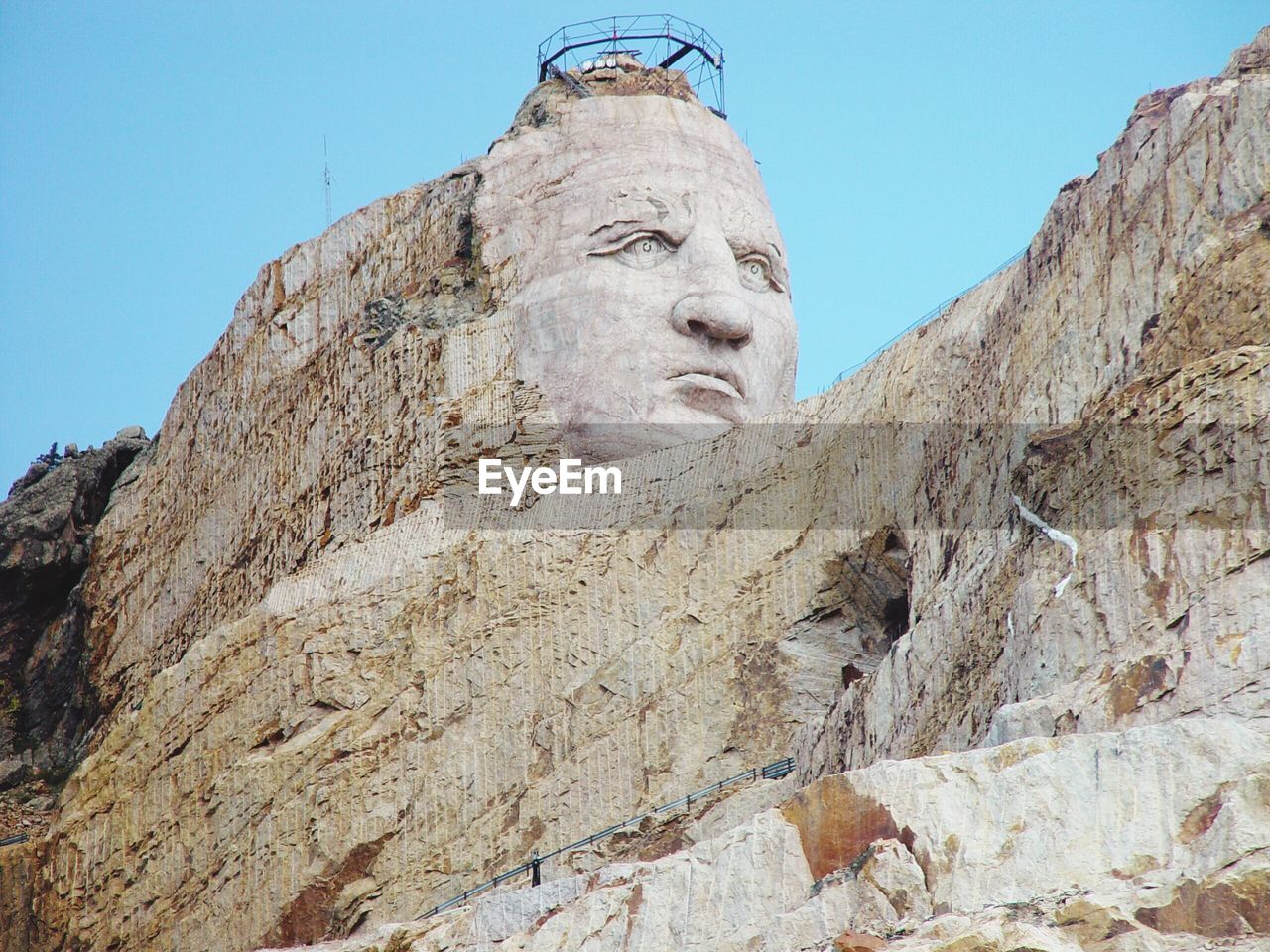 Low angle view of crazy horse memorial